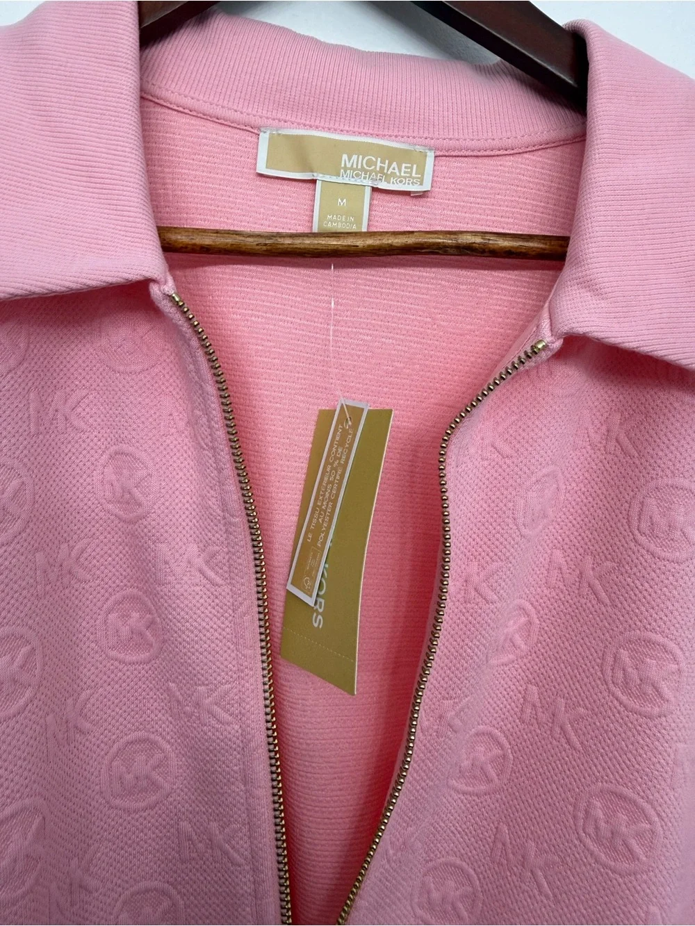 Michael Kors Pink Zip-Front Women's Jumpsuit Size M